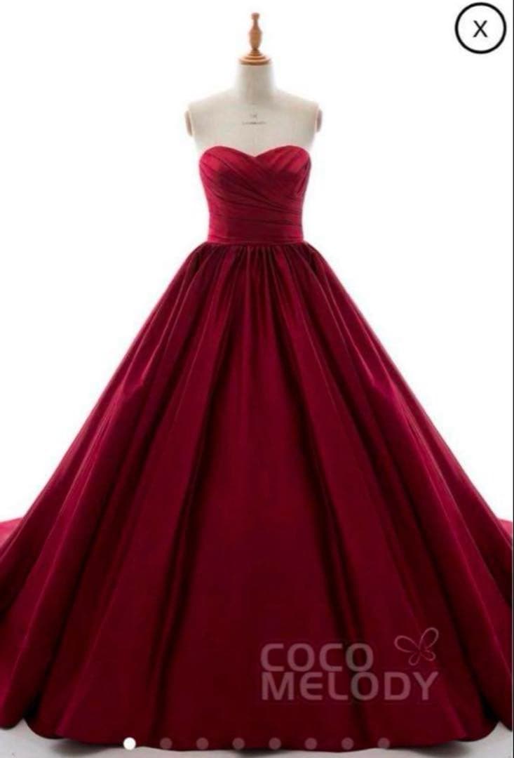 カラードレス　ゴールド　ベージュ　美品　ココメロディ　ウェディングドレス