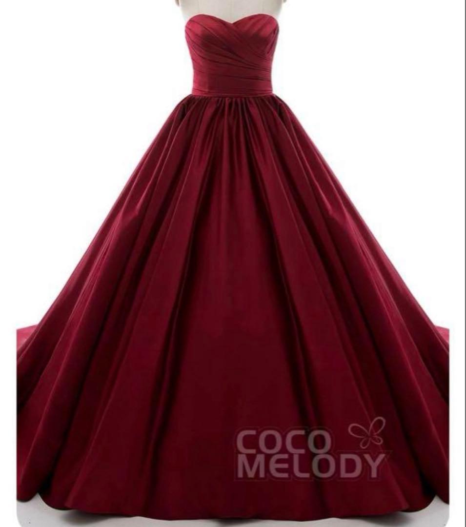 カラードレス　ゴールド　ベージュ　美品　ココメロディ　ウェディングドレス