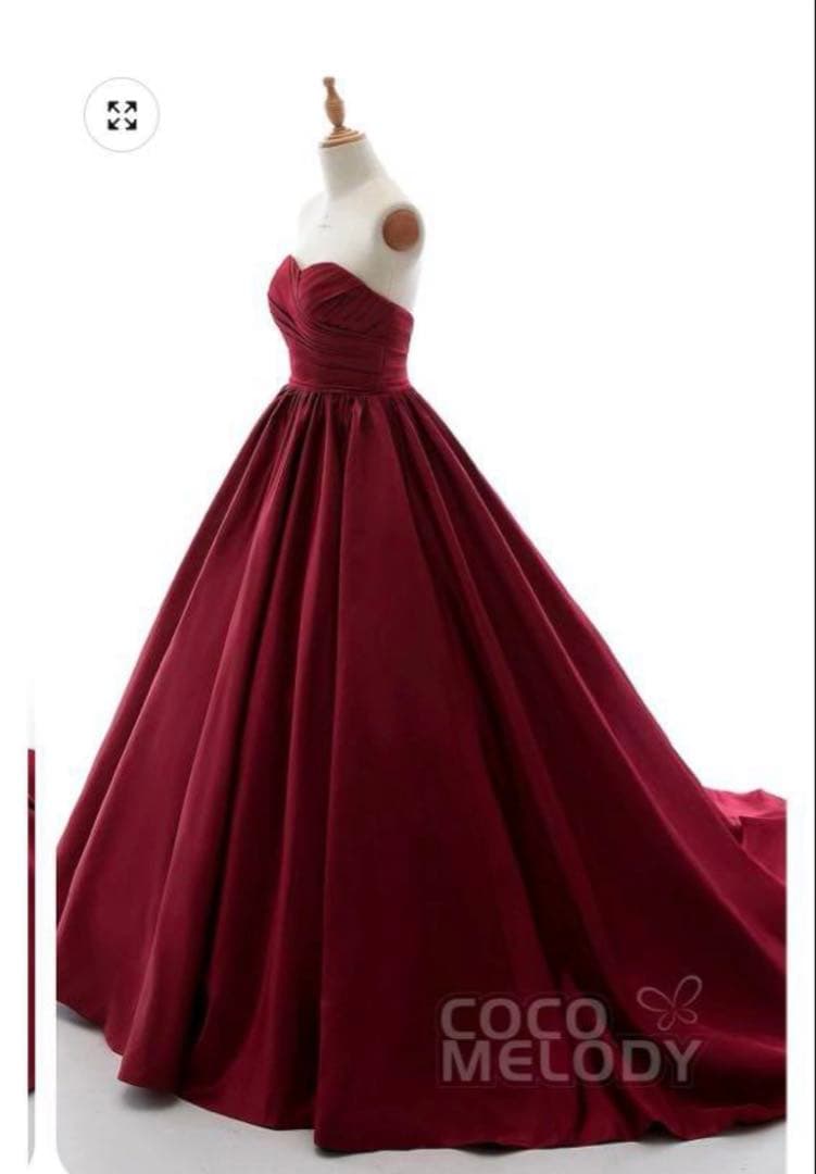 カラードレス　ゴールド　ベージュ　美品　ココメロディ　ウェディングドレス