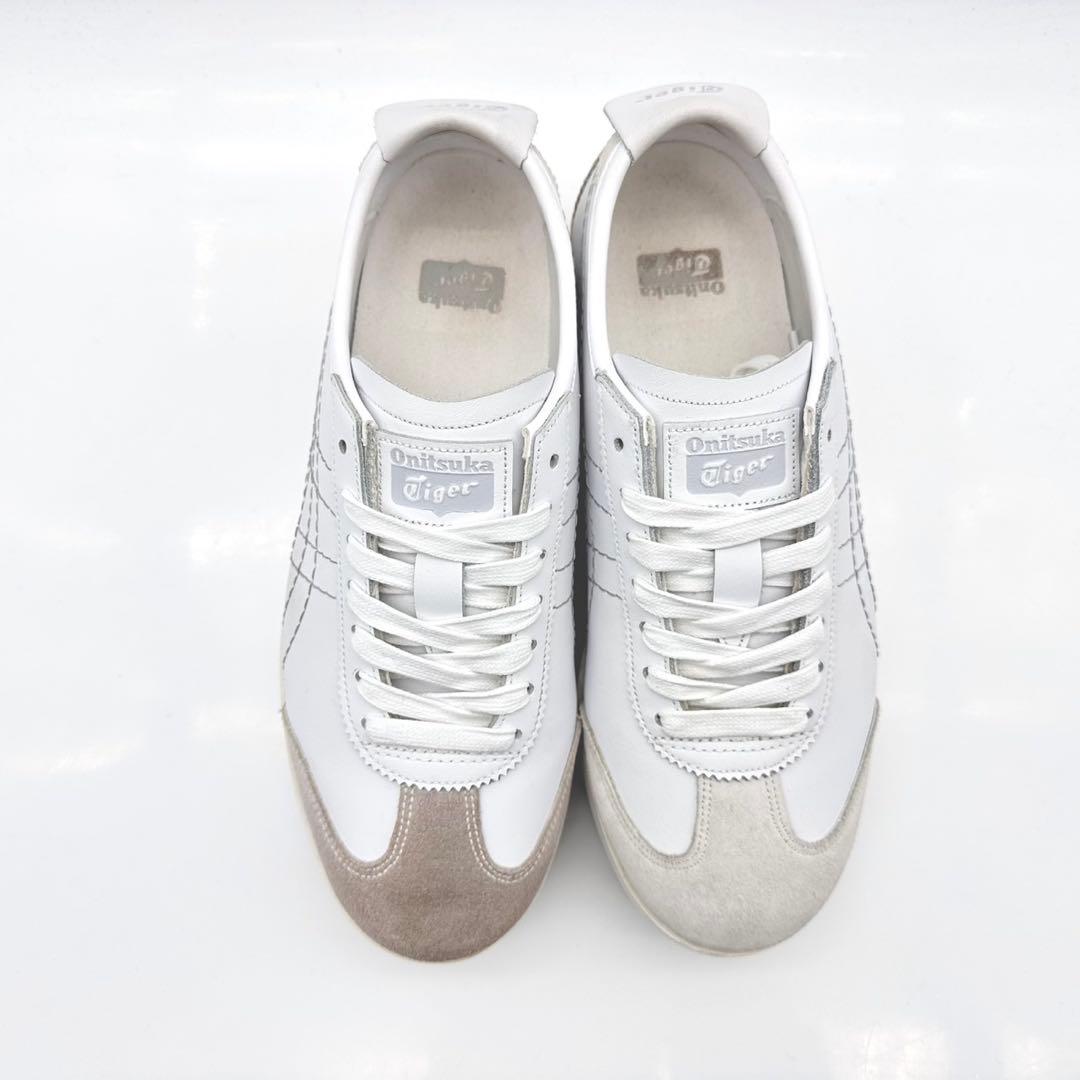 オニツカタイガー メキシコ 66 チャンク ホワイト レザー スエード 厚底