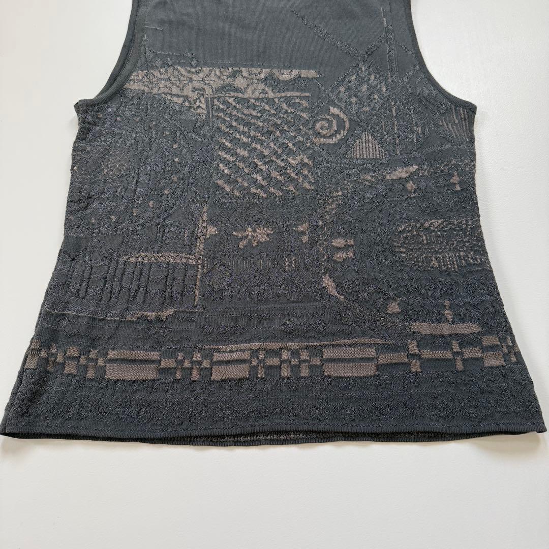 DRIES VAN NOTEN ジャガード 抽象柄 タンクトップ ベルギー製