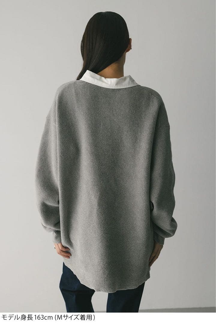 STYLEMIXER ラガーニットトップ M GRY スタイルミキサー