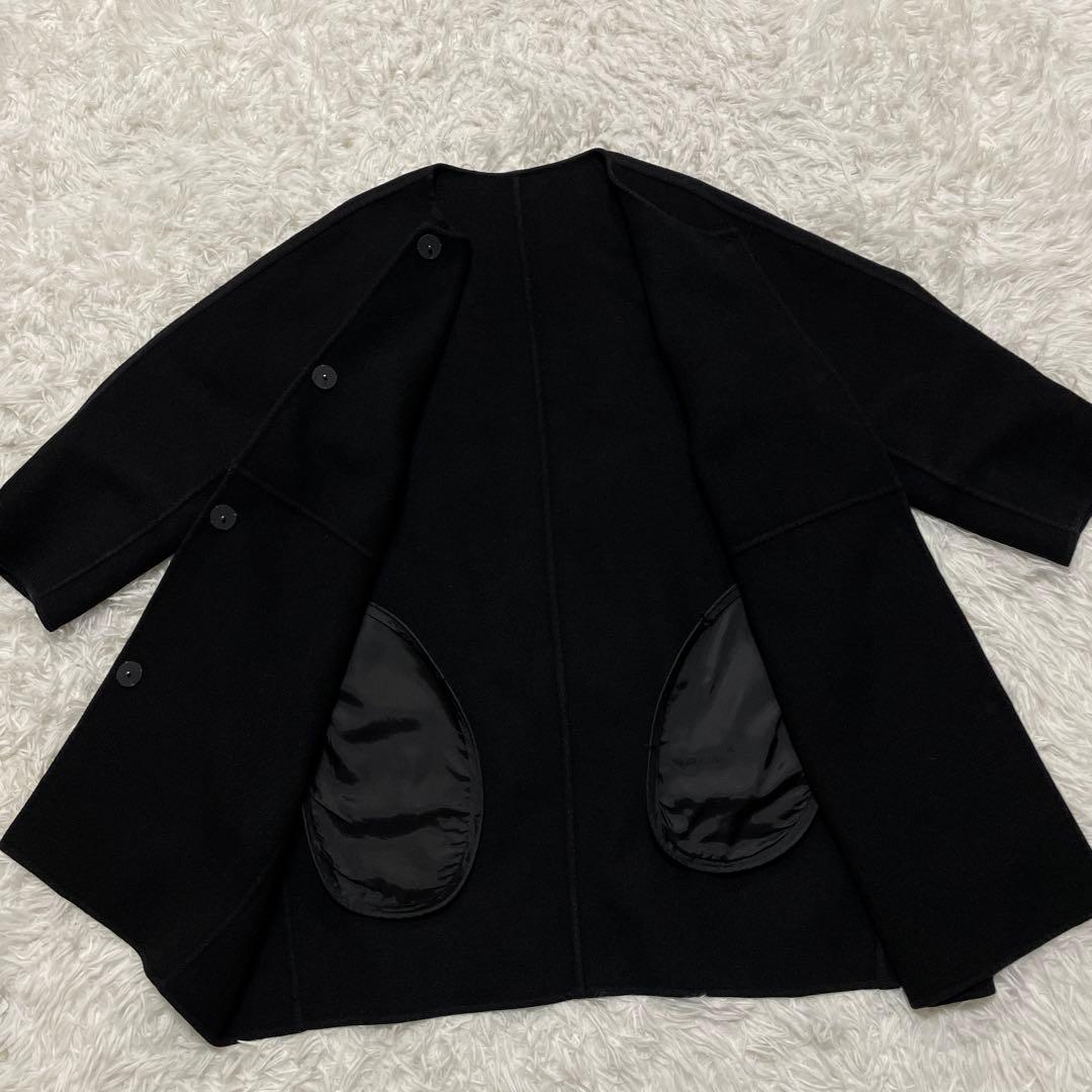 最終値下☆美品☆ ミューズドゥーズィエムクラス　ノーカラーコート　カシミヤ混