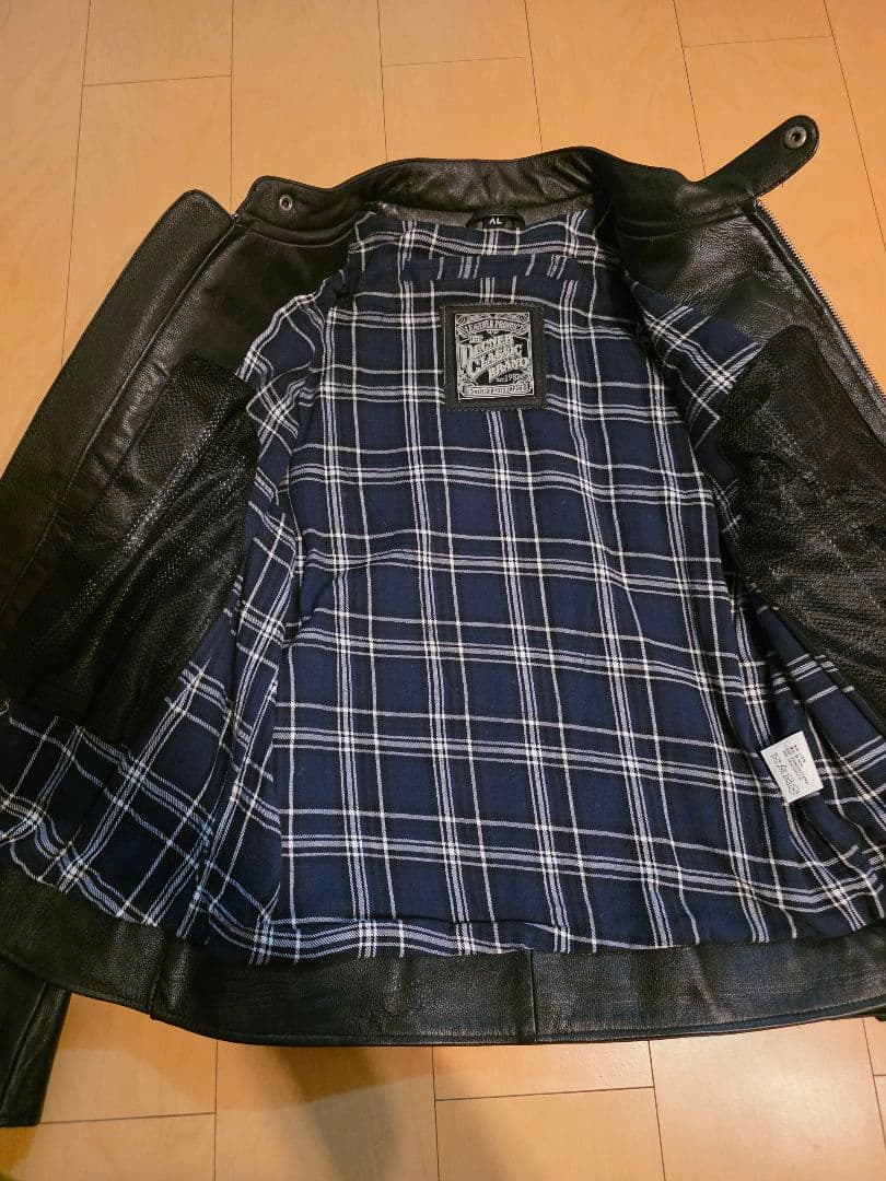 DEGNERシングルライダース レザージャケット 羊革 XL