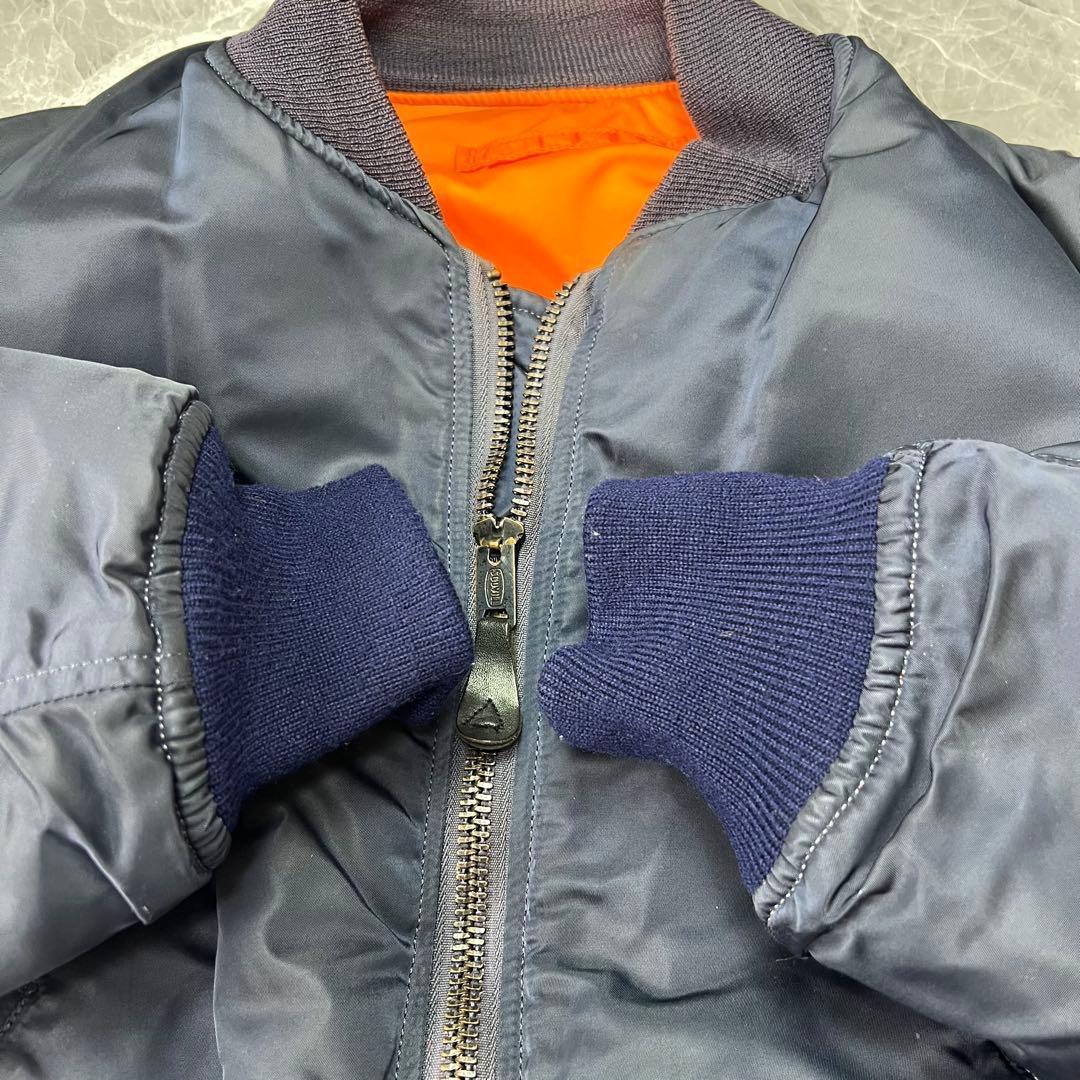 【極美品】アルファ　MA-1 フライトジャケット　69s SCOVILL 紺　M