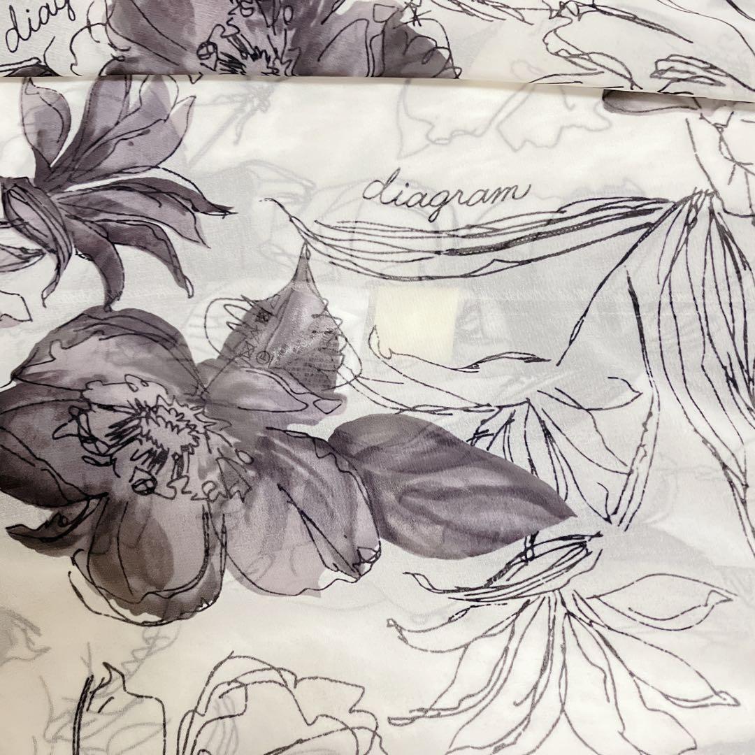 【訳あり美品】グレースコンチネンタル　ボウタイロゴフラワープリントワンピース