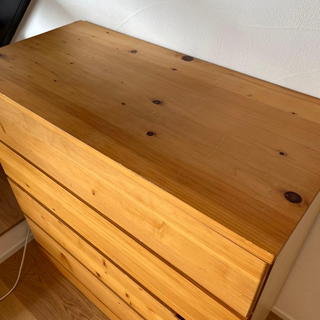 無印良品　パイン材 チェスト 4段