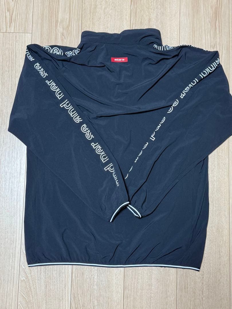 【12/29まで値引】【美品】アンパスィ　ゴルフウェア　プルゾン　ブラック　LL