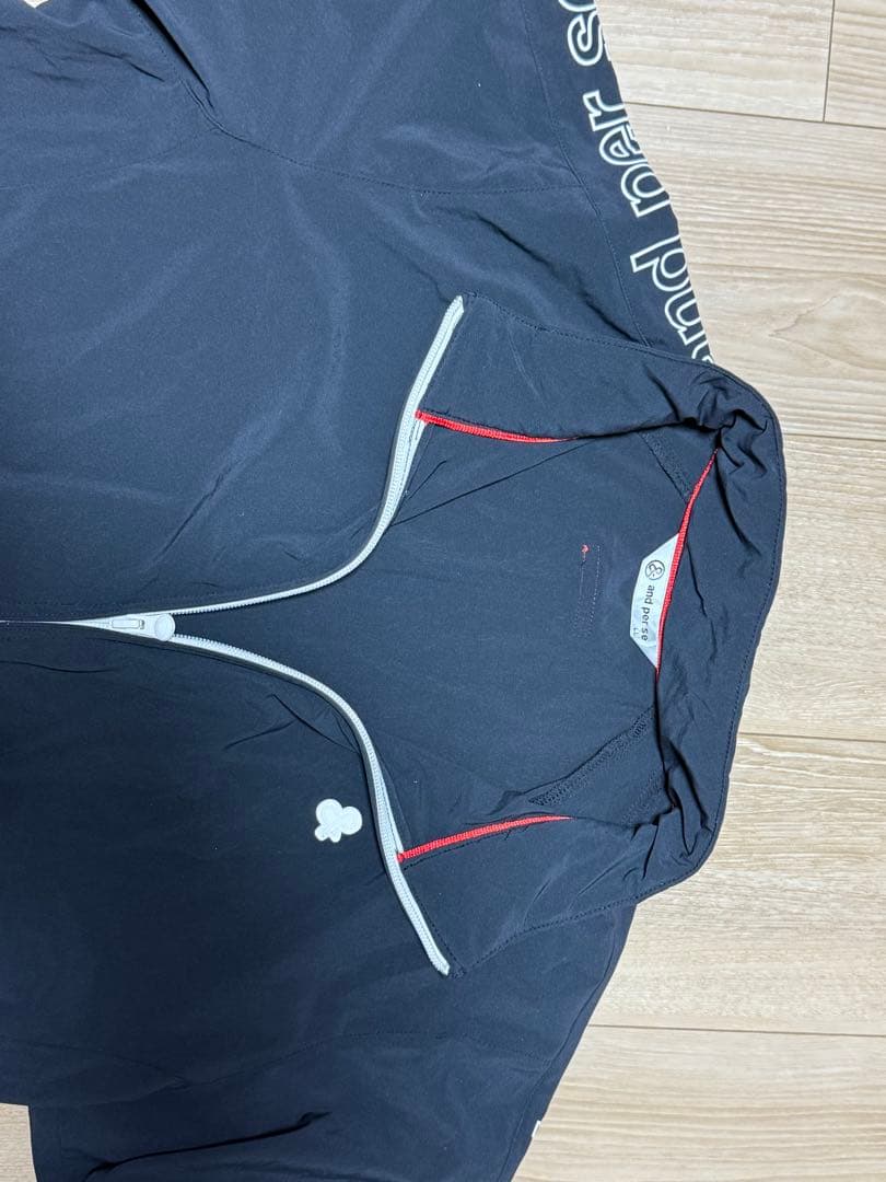 【12/29まで値引】【美品】アンパスィ　ゴルフウェア　プルゾン　ブラック　LL