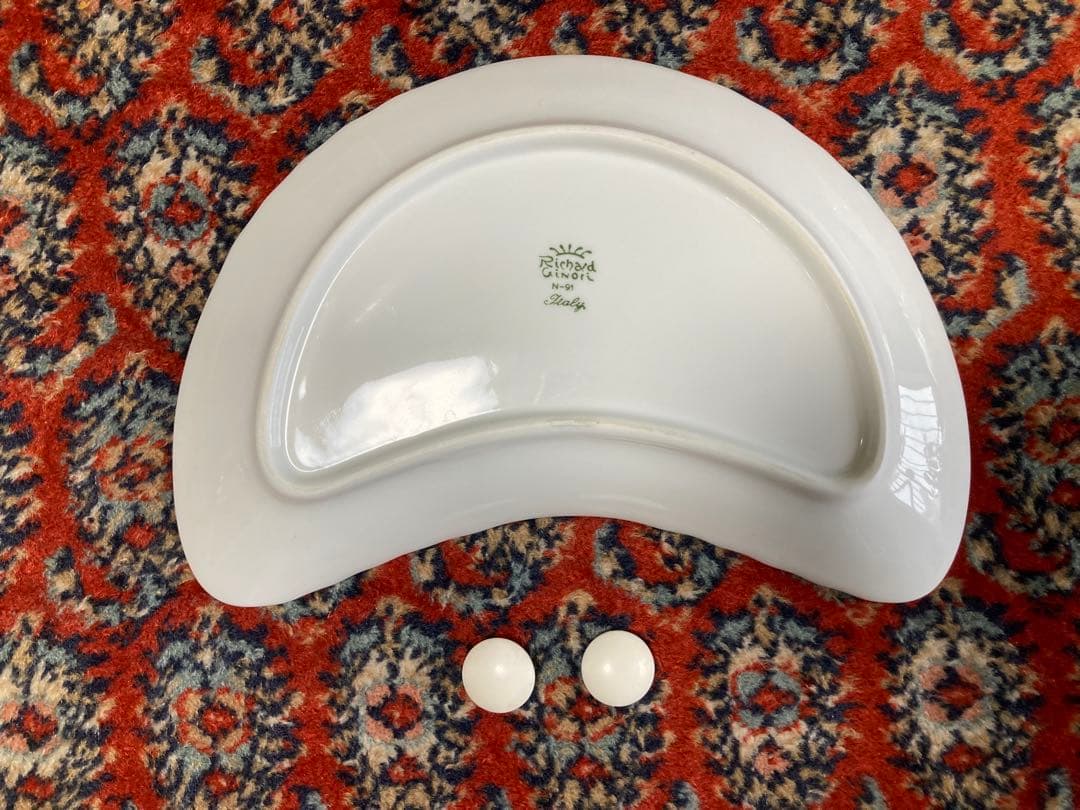 リチャードジノリ　ベッキオホワイト　クレッセントプレート　24cm 6枚