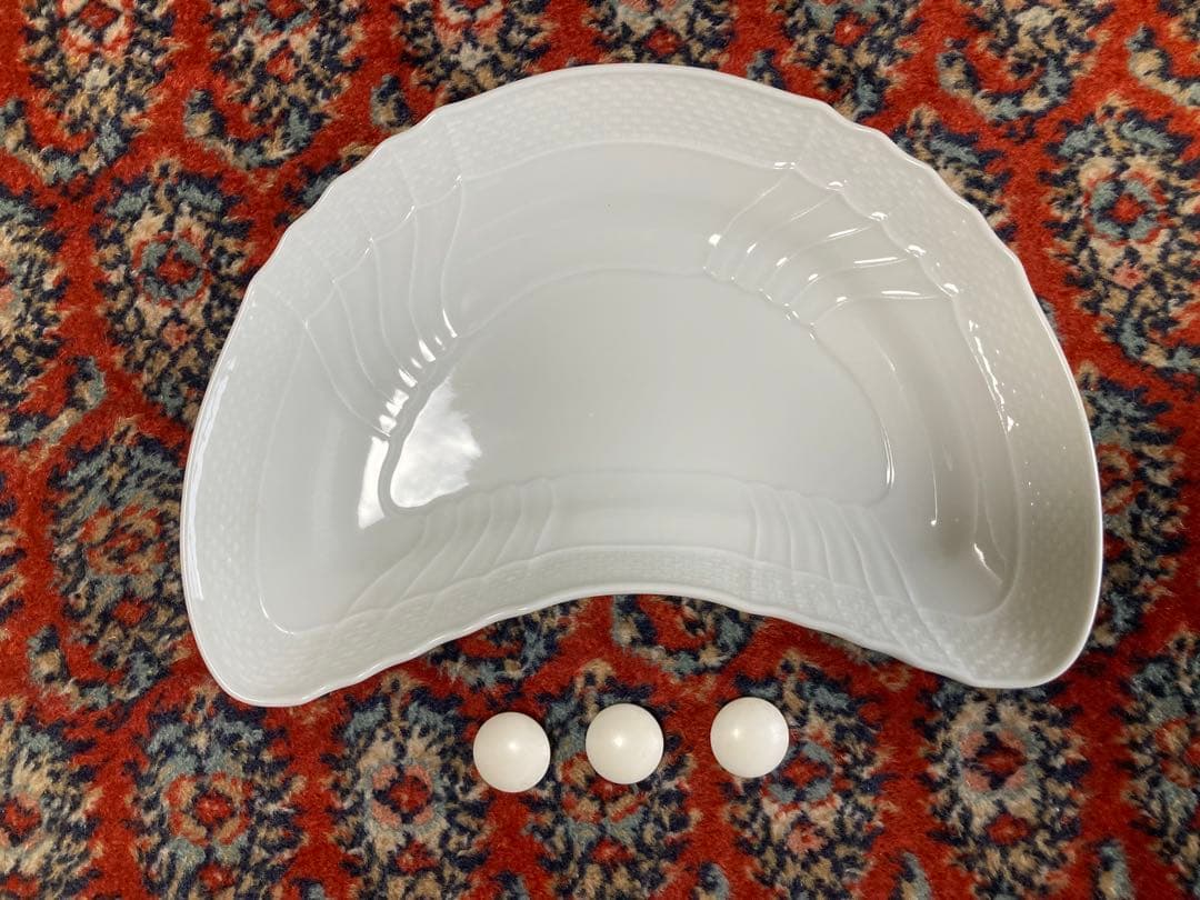 リチャードジノリ　ベッキオホワイト　クレッセントプレート　24cm 6枚