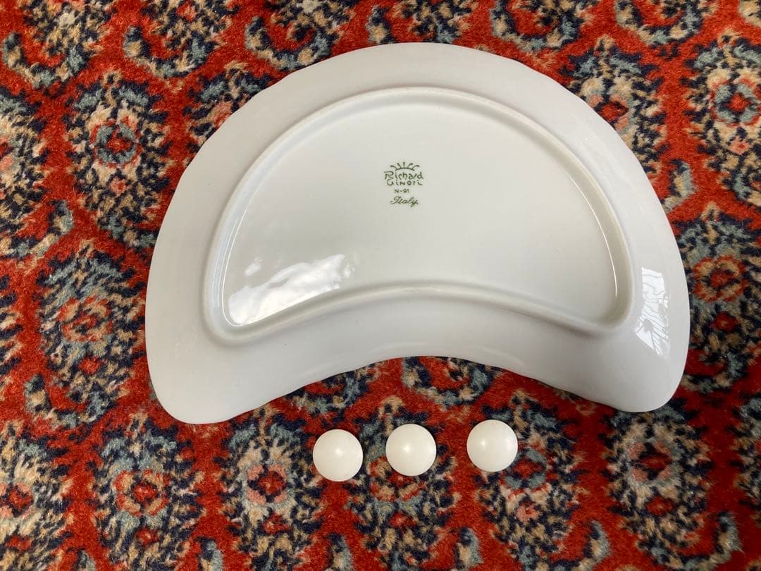 リチャードジノリ　ベッキオホワイト　クレッセントプレート　24cm 6枚