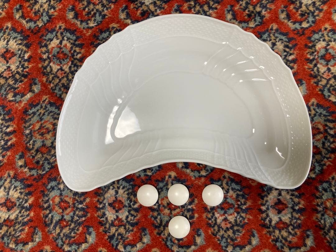 リチャードジノリ　ベッキオホワイト　クレッセントプレート　24cm 6枚