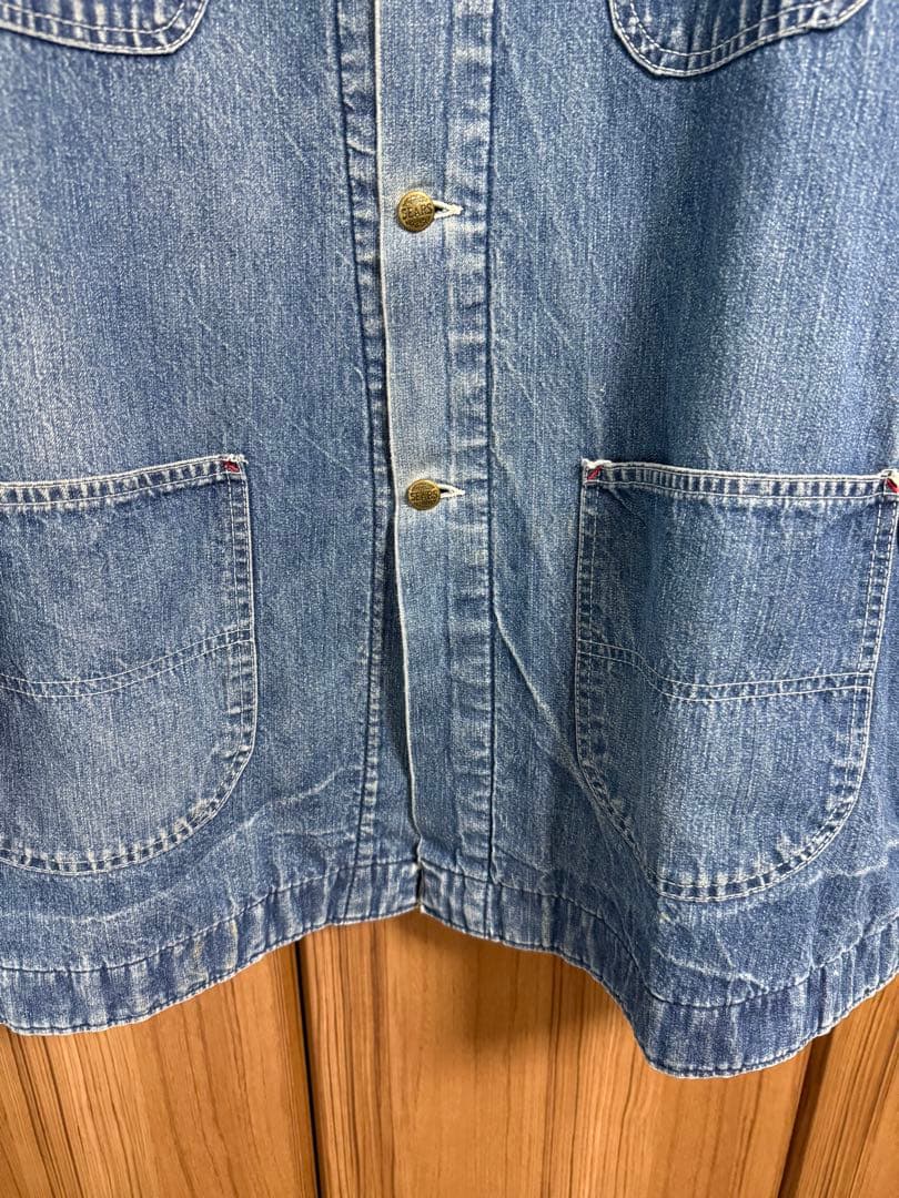 シアーズ　ビンテージ　70's デニムカバーオール XLコーデュロイ襟