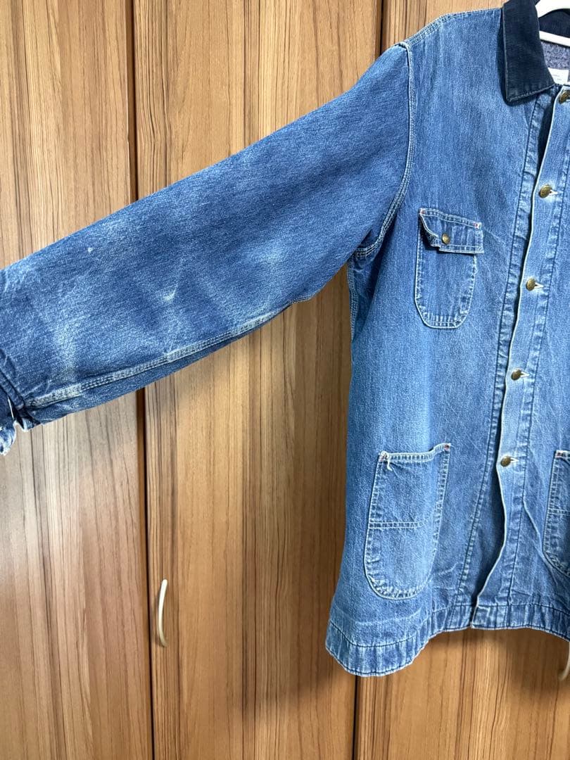 シアーズ　ビンテージ　70's デニムカバーオール XLコーデュロイ襟