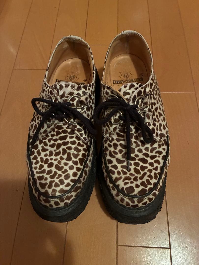 E COX/ジョージコックス/ヒョウ柄/豹柄/ラバーソール/UK7