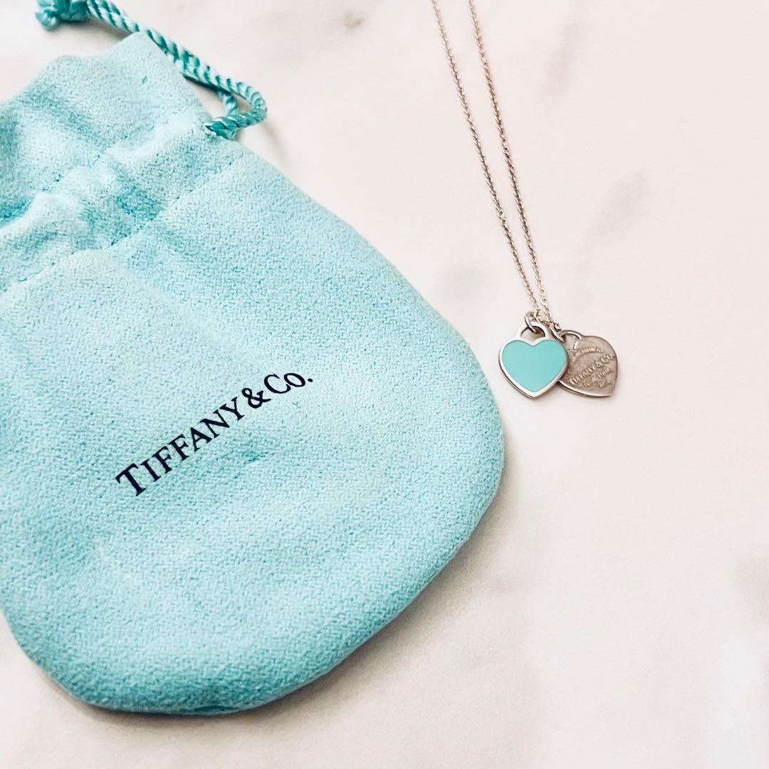 リターン トゥ ティファニー ミニ ハート ダブル タグ ネックレス 袋付き