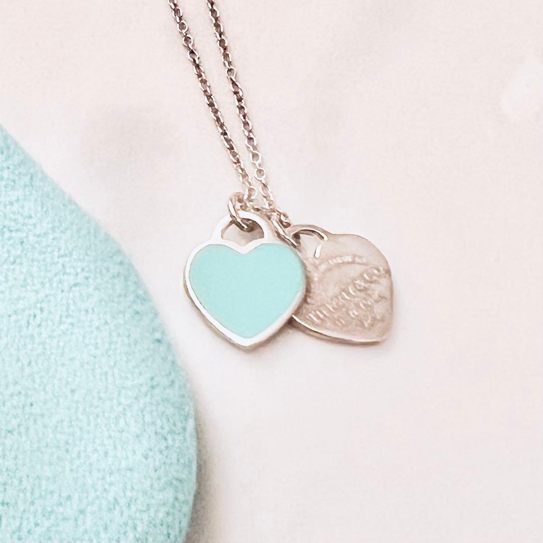 リターン トゥ ティファニー ミニ ハート ダブル タグ ネックレス 袋付き