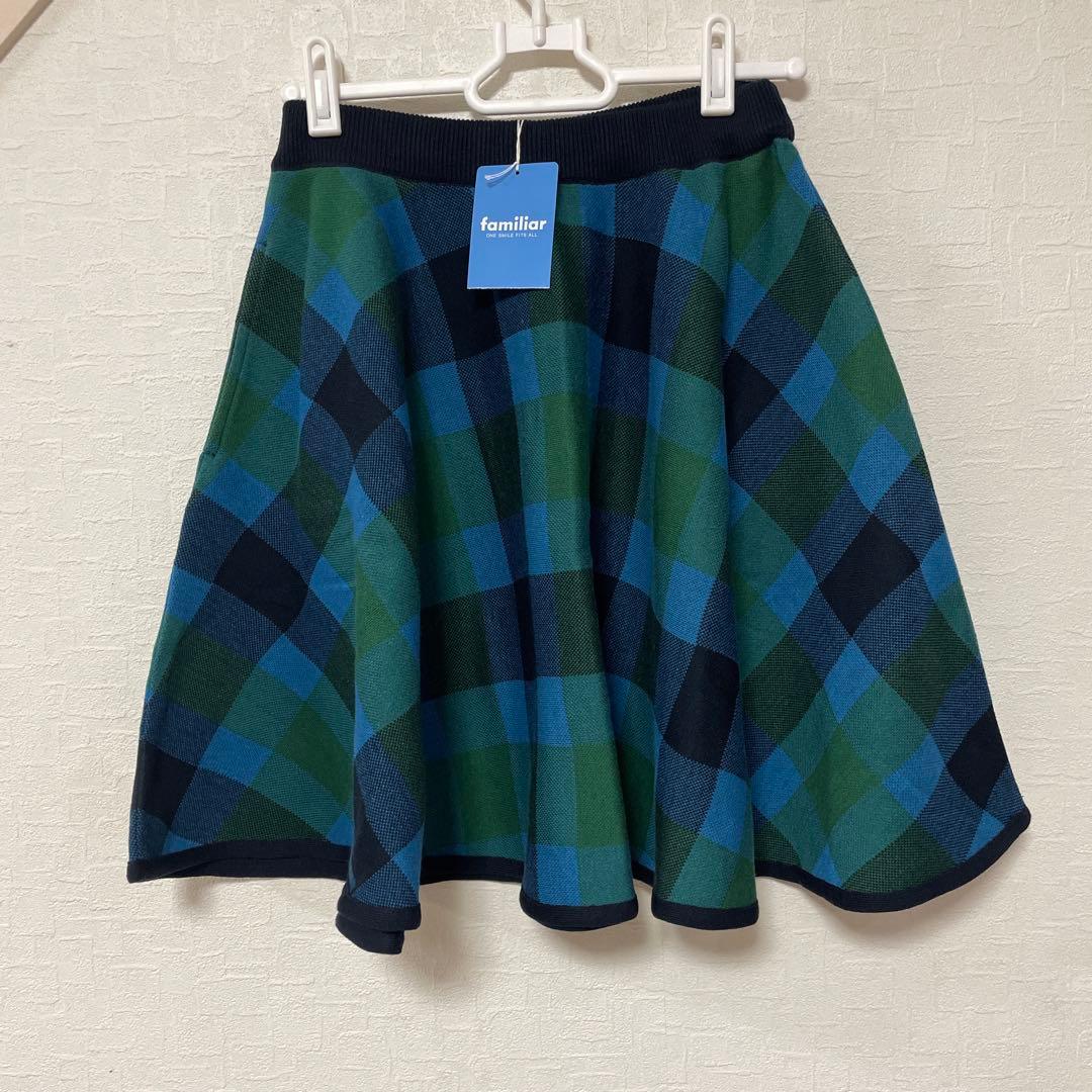 本日のみ値下げです　新品　未使用　familiar チェック柄スカート 150