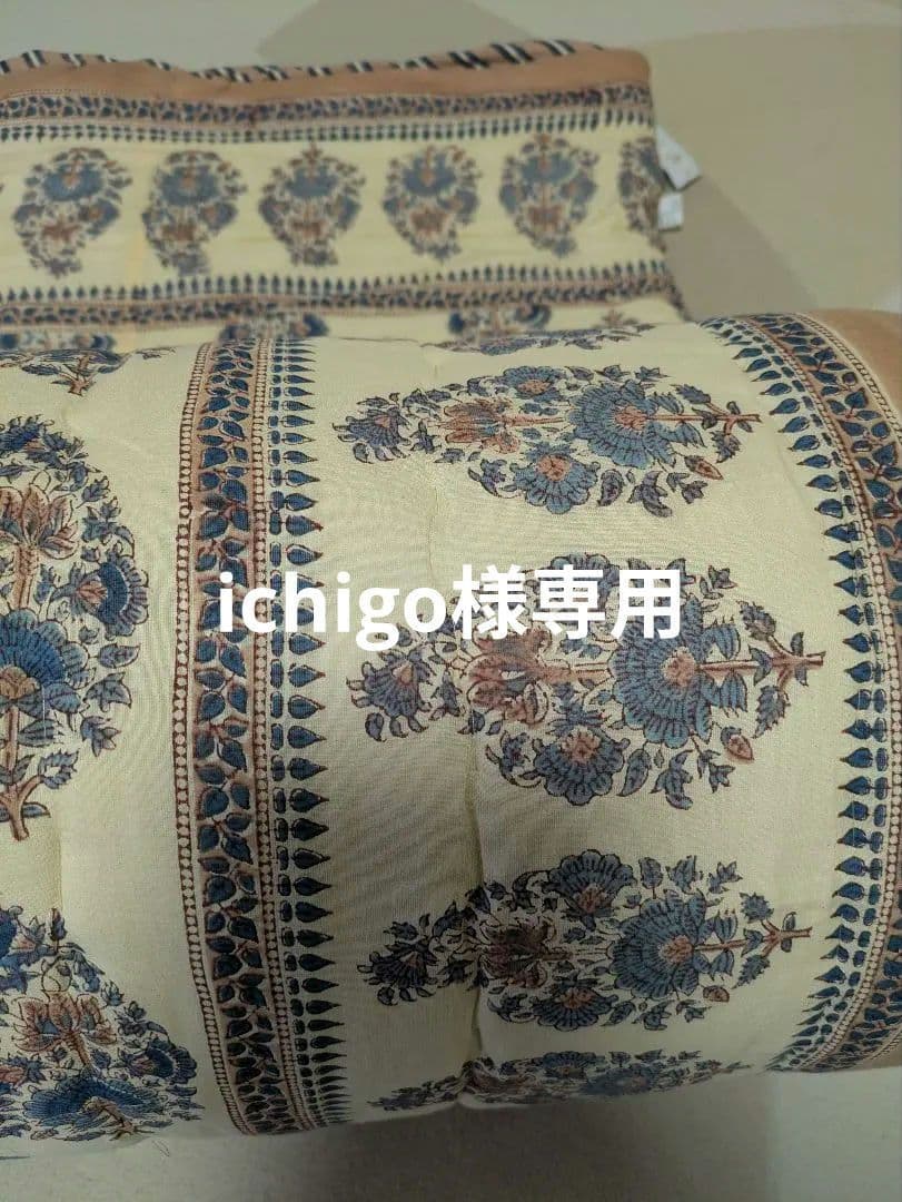 ANOKHI 花柄 コットン掛け布団 大判