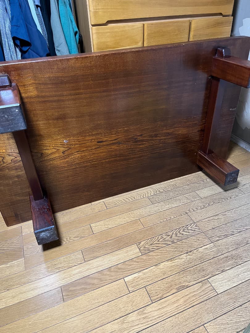 木製ダークブラウン長方形テーブルローテーブル