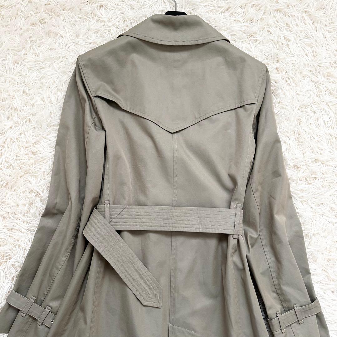 バーバリーズ　ノバチェック ロング丈 トレンチコート カーキ ベルト M