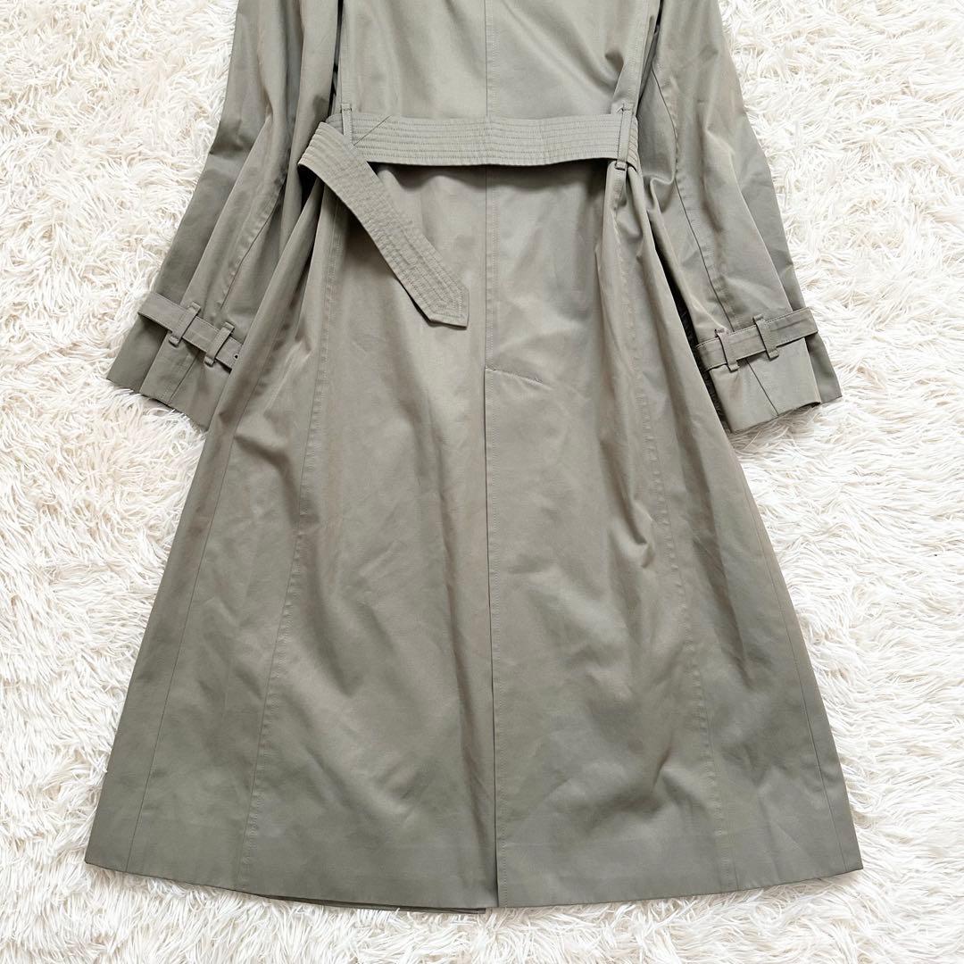 バーバリーズ　ノバチェック ロング丈 トレンチコート カーキ ベルト M