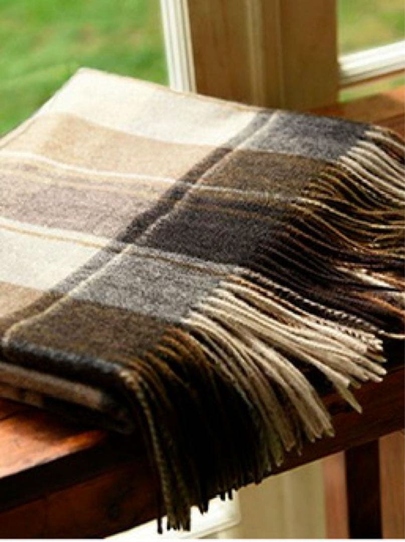 【LUXE】チェック柄カシミヤストール