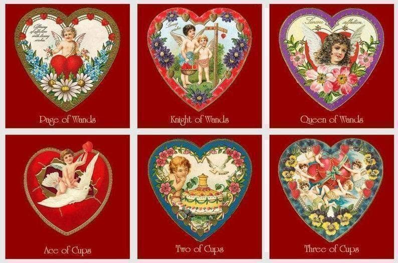 正規品希少デッキ✨珍しいスクエア型✨ハートタロットカード Heart tarot