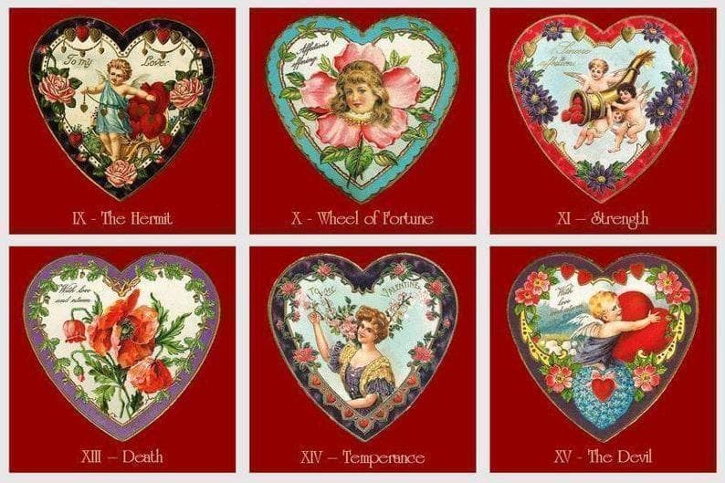 正規品希少デッキ✨珍しいスクエア型✨ハートタロットカード Heart tarot