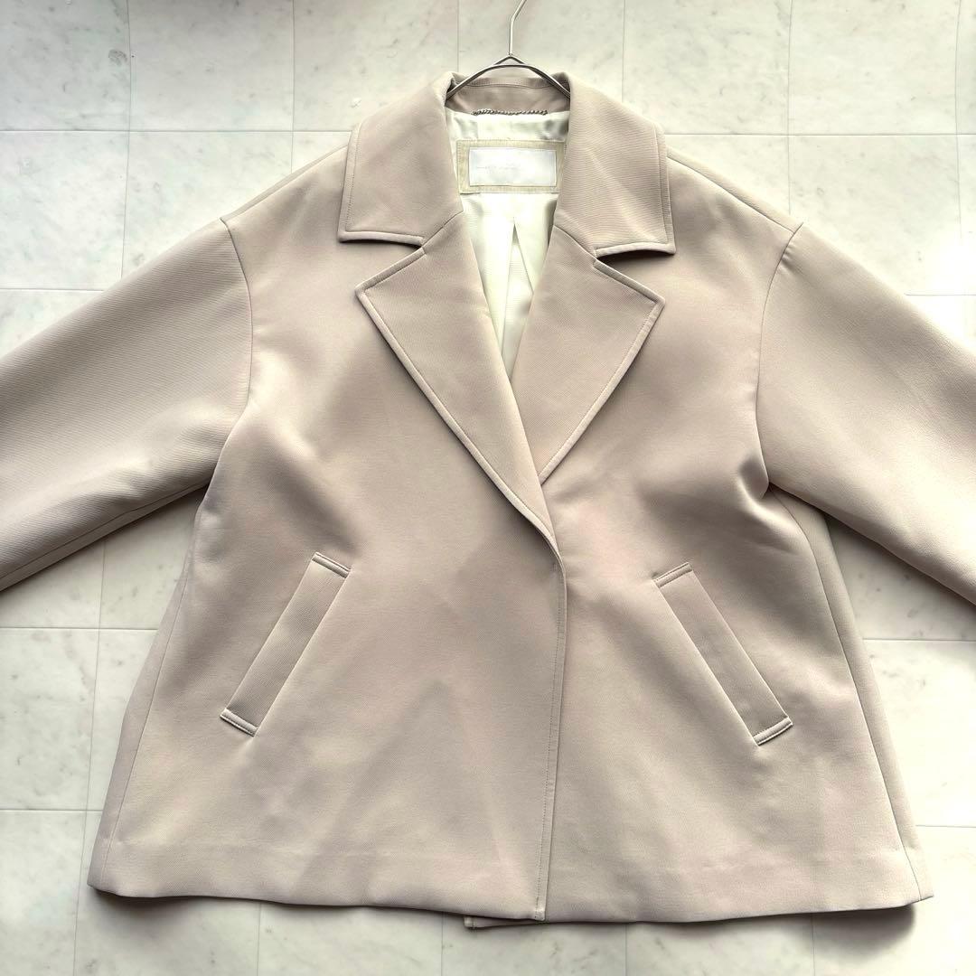 ノーリーズ 美品 トリプルクロスショートコート 撥水加工 アウター ベージュ