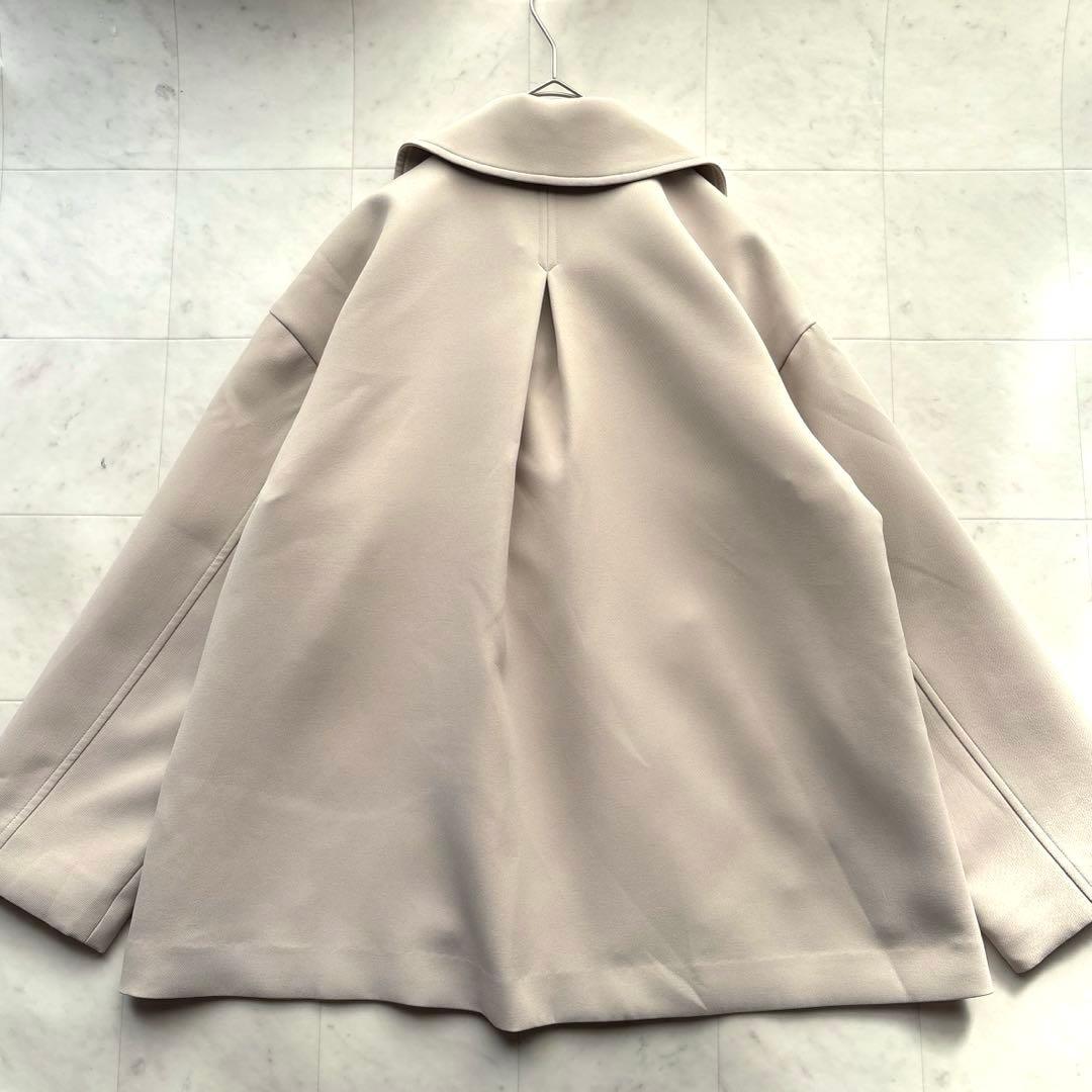 ノーリーズ 美品 トリプルクロスショートコート 撥水加工 アウター ベージュ