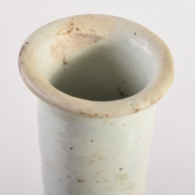 朝鮮美術　李朝　高麗白磁　染付　花草文　細口瓶　花瓶　時代箱付　V　8286A