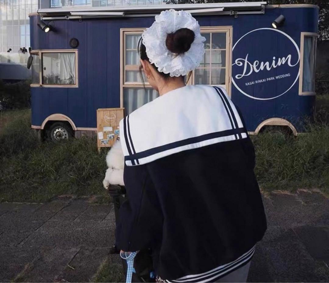 Bibiy. ネイビー セーラー襟 ジャケット