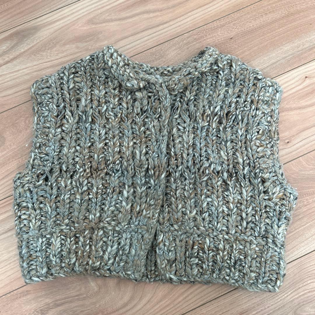 Mix Handknit Vest トゥデイフル　ニットベスト