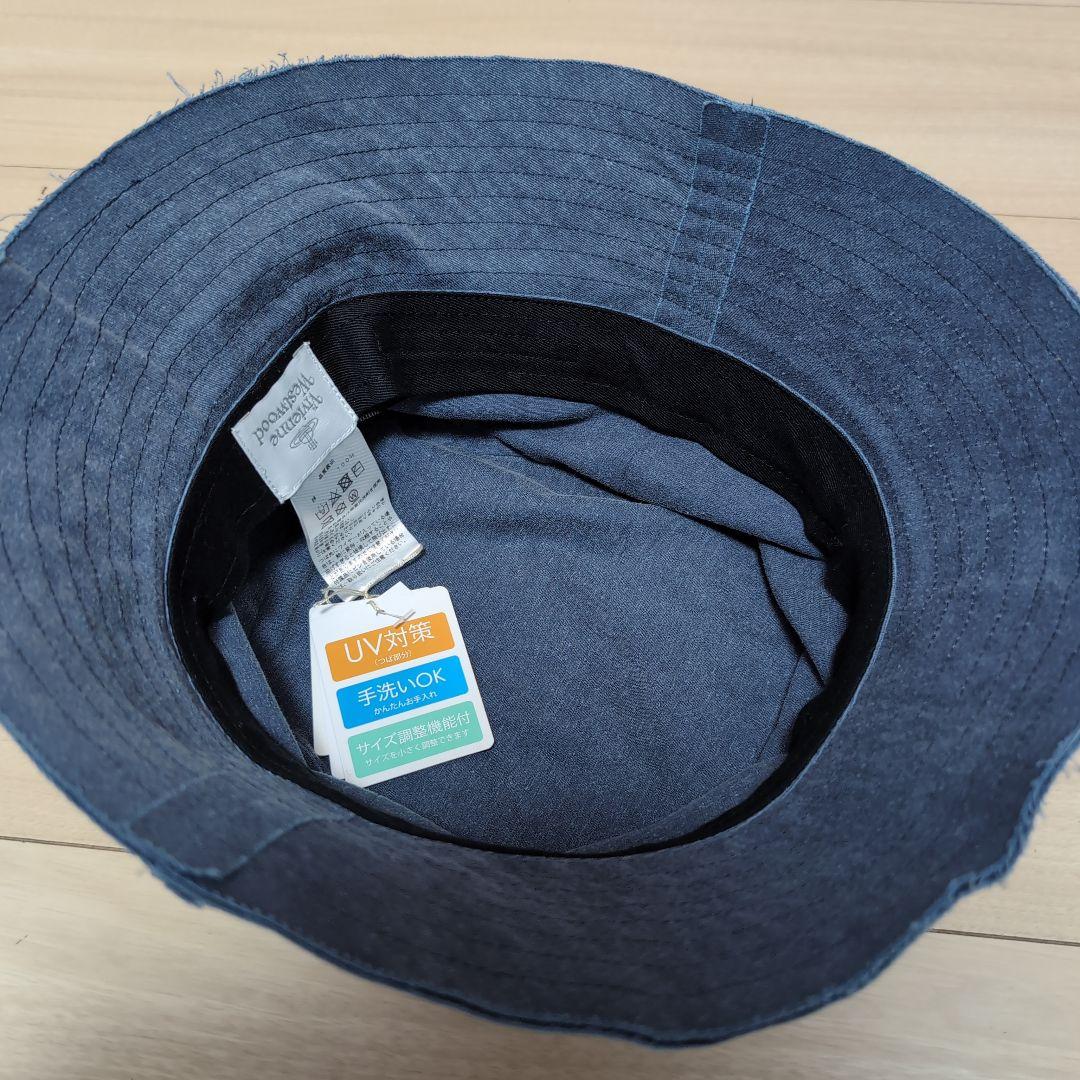 新品未使用　ヴィヴィアン・ウエストウッド　カットオフ バケットハット　ネイビー