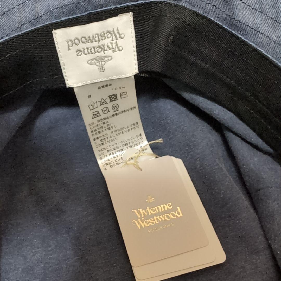 新品未使用　ヴィヴィアン・ウエストウッド　カットオフ バケットハット　ネイビー