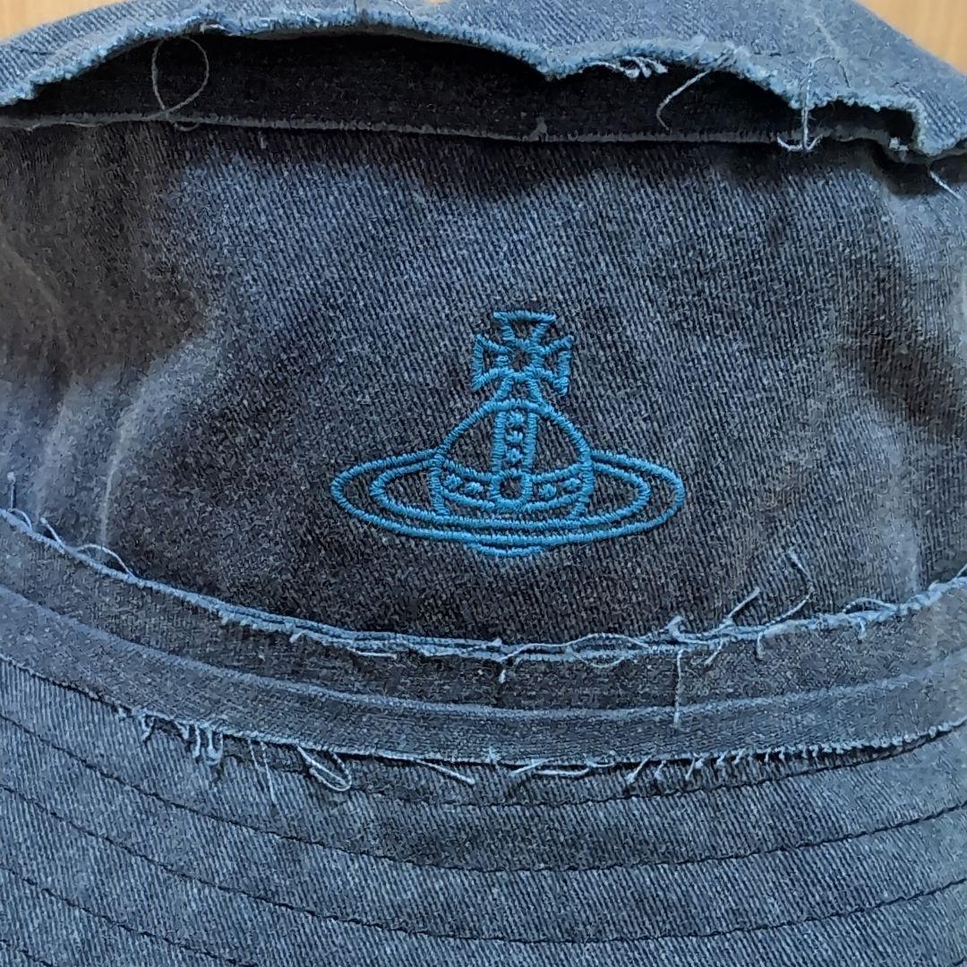 新品未使用　ヴィヴィアン・ウエストウッド　カットオフ バケットハット　ネイビー