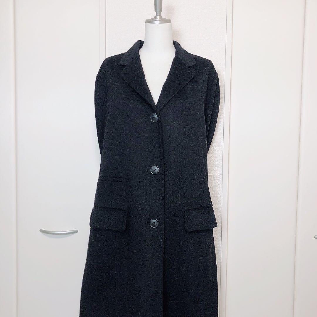 UNIQLO ユニクロ　+J カシミヤ　チェスターコート　L ブラック
