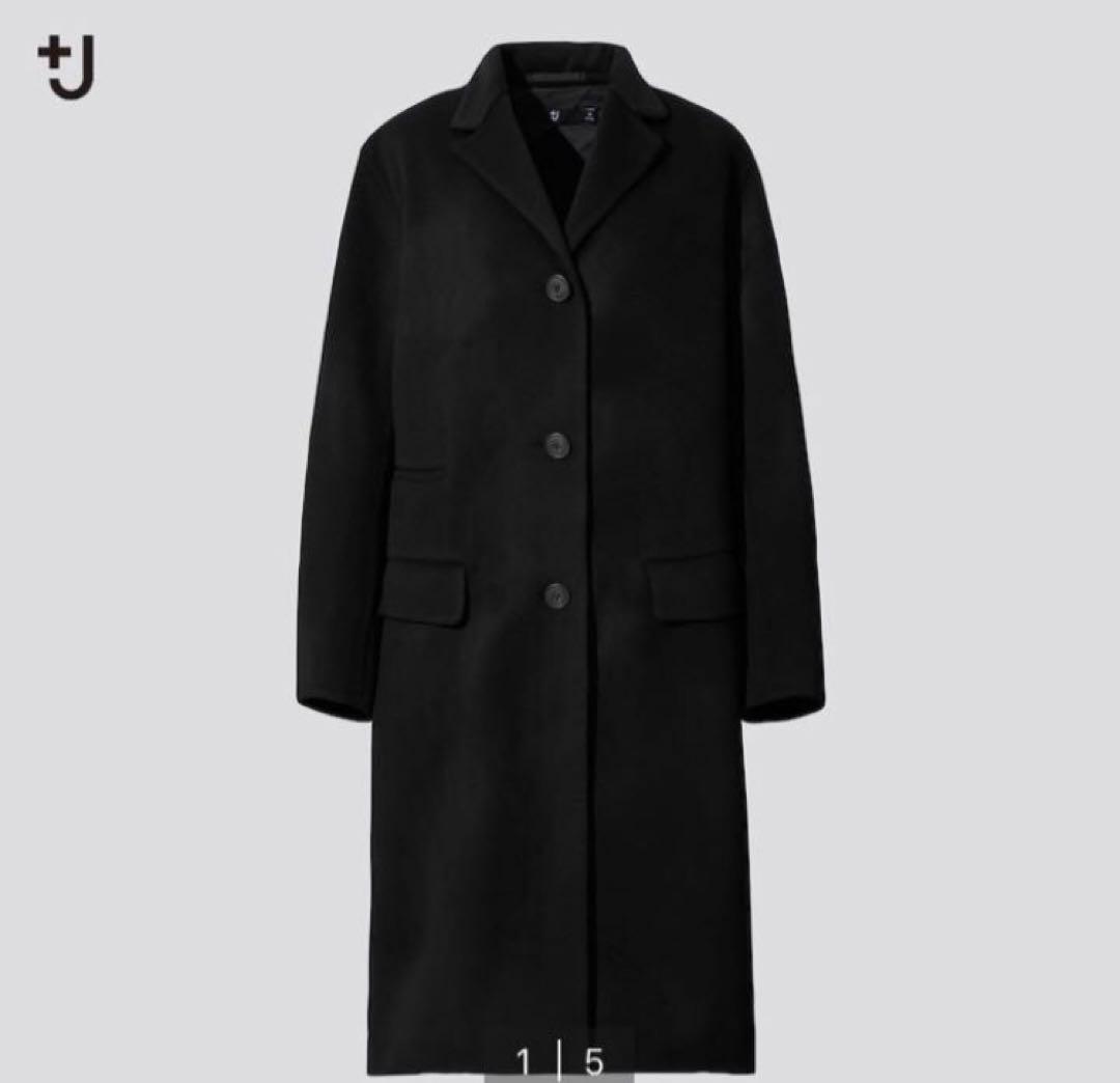 UNIQLO ユニクロ　+J カシミヤ　チェスターコート　L ブラック
