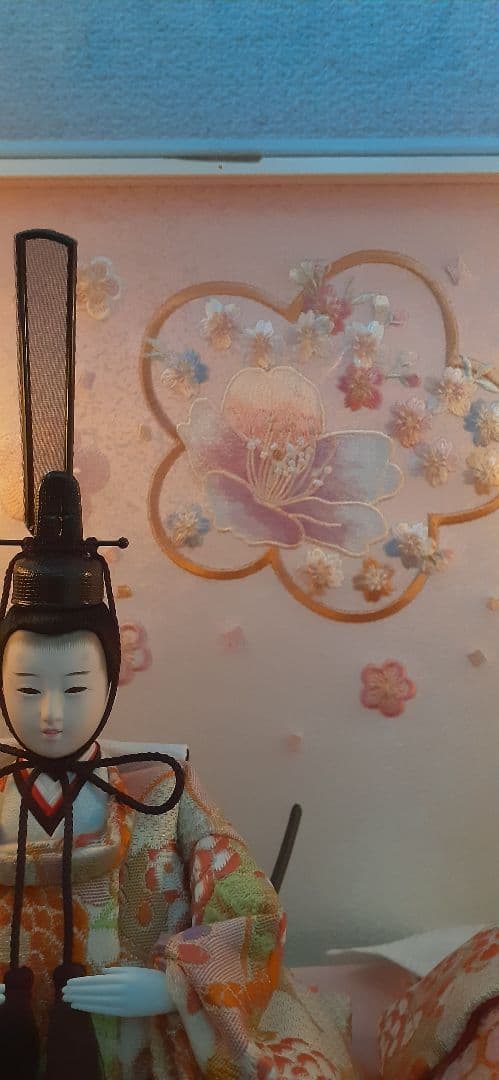 かわいい雛人形セット 　ケースつき