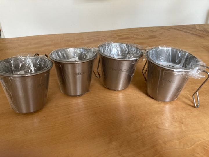 [新品•未使用品]ユニフレーム　スタッキングマグ350 チタン　4個セット