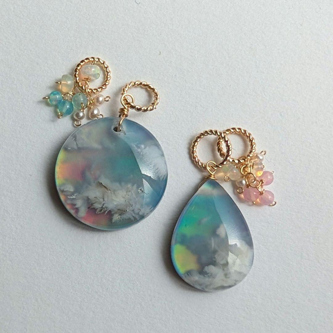 オーロラプルームアゲート ペンダントトップ