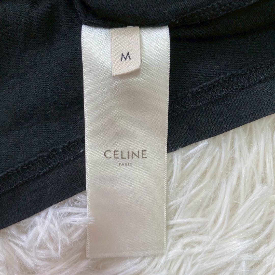 CELINE ロゴTシャツ ブラック M カジュアル キレイめ 着回し 上品