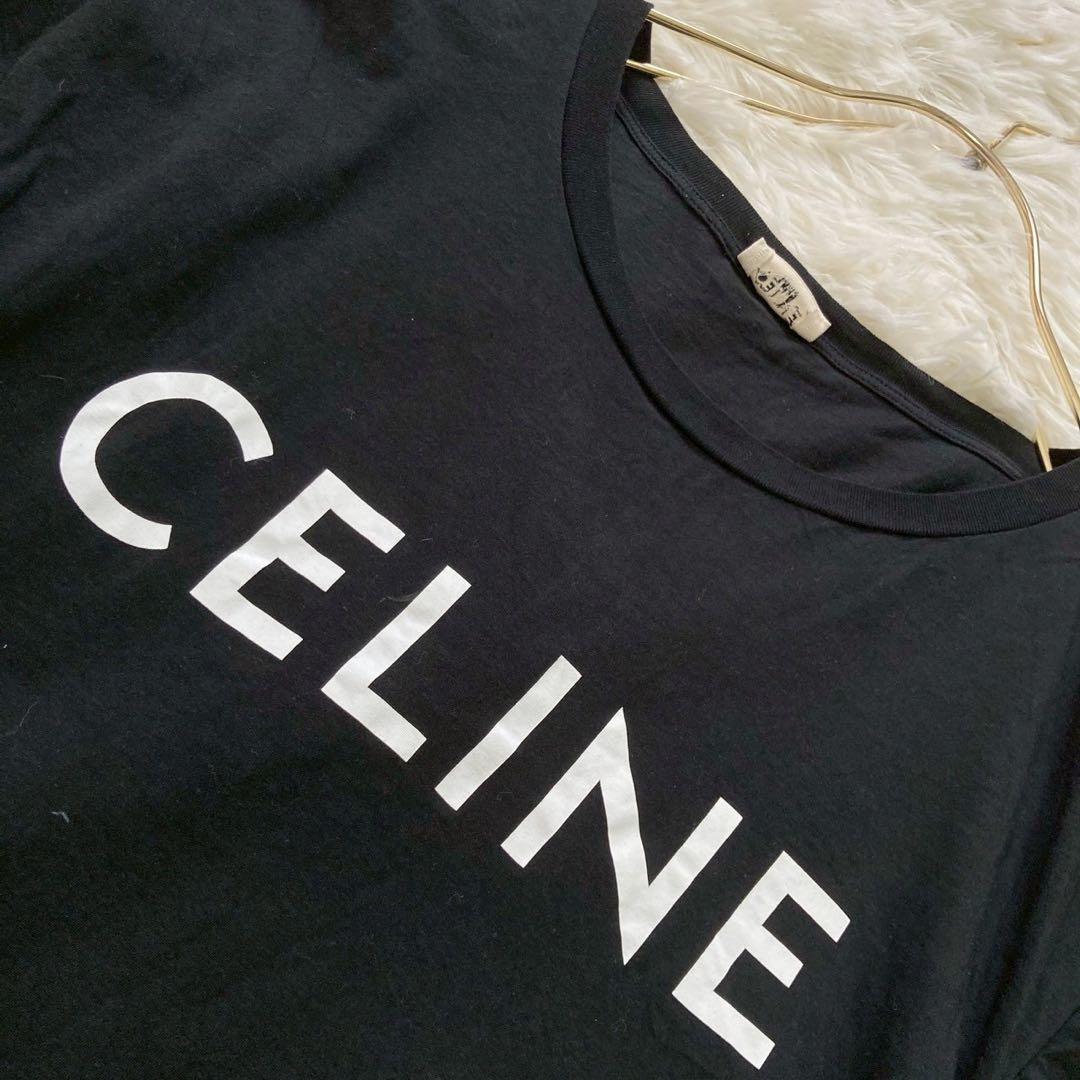 CELINE ロゴTシャツ ブラック M カジュアル キレイめ 着回し 上品