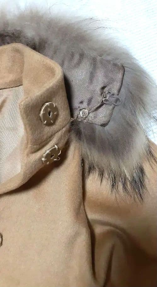 ホメオスタイル☆高級カシミア ポンチョ タヌキファー 42