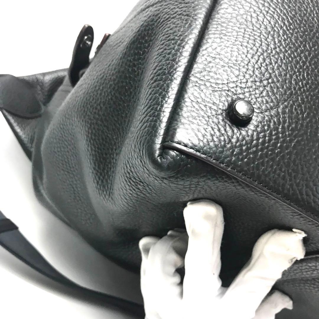 コーチ COACH ボストンバッグ ブラック レザー 大容量 旅行 75715