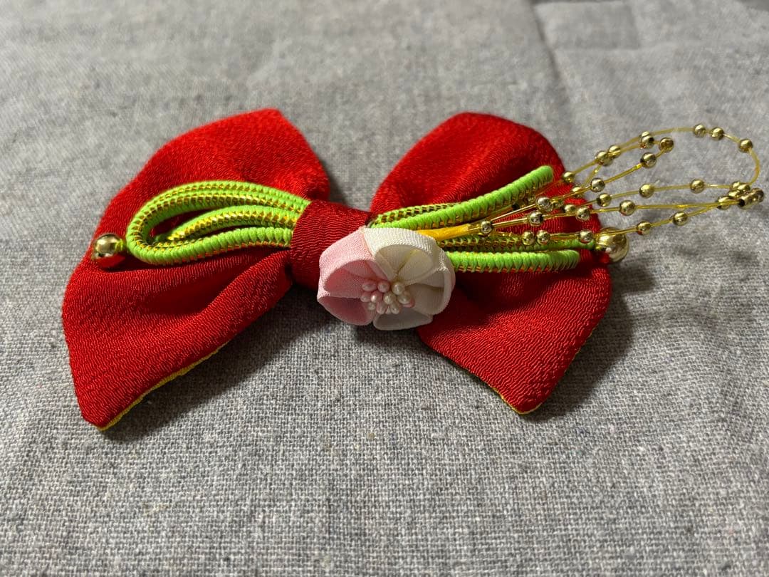 七五三 753 着物　被布セット　ぞうり　髪飾り　古典柄　三歳　芍薬