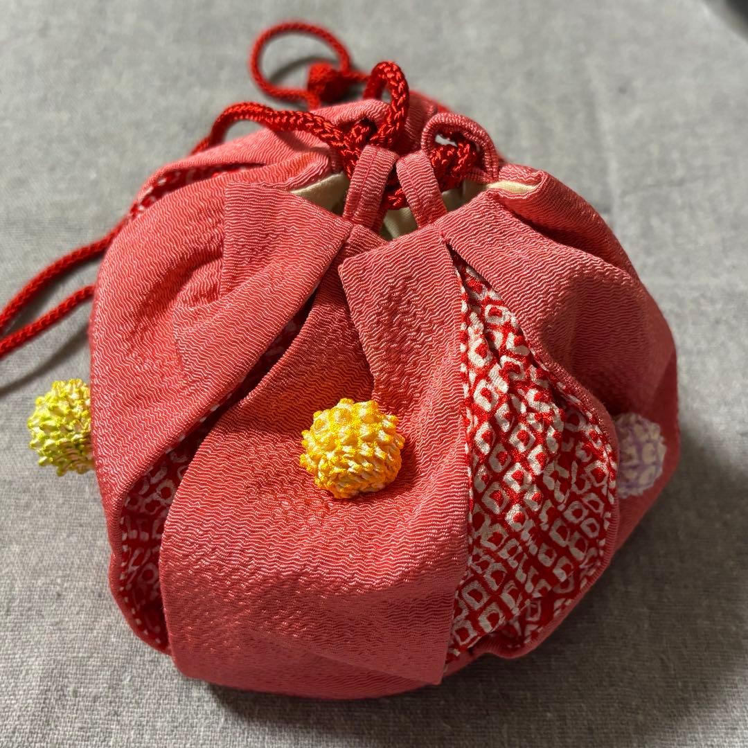 七五三 753 着物　被布セット　ぞうり　髪飾り　古典柄　三歳　芍薬