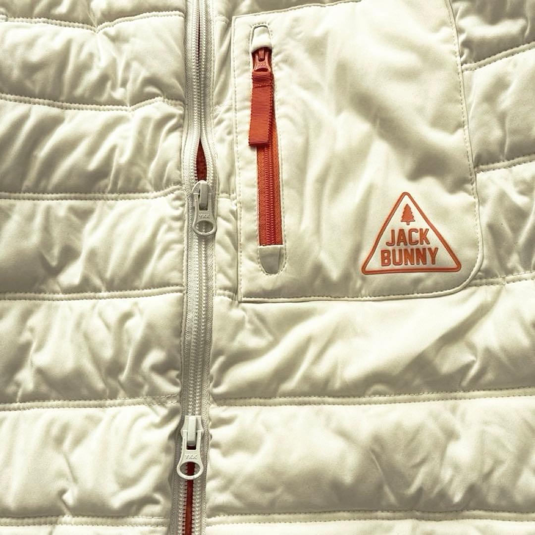 【2WAY】ジャックバニー 中綿ジャケット XL ベスト ホワイト ゴルフ 軽量